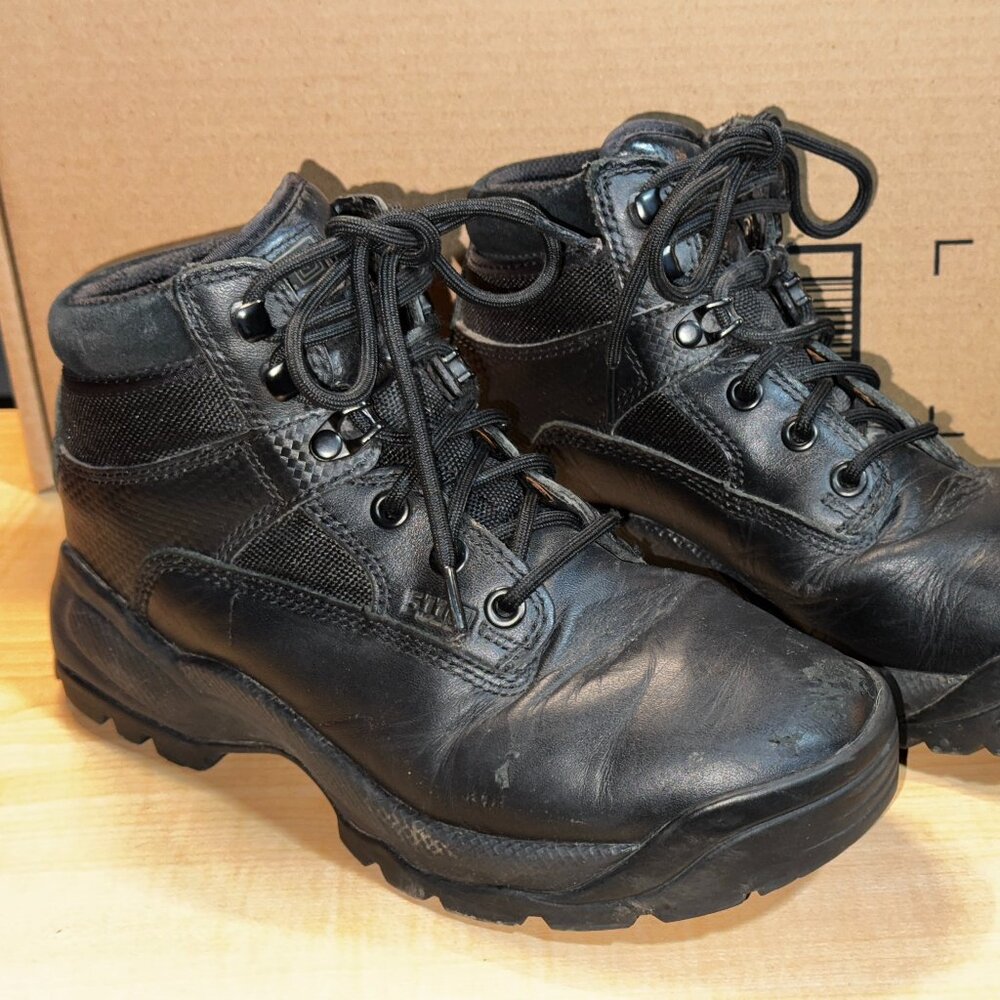 5.11 Tactical ATAC 6" Black Leather Boots Size 8